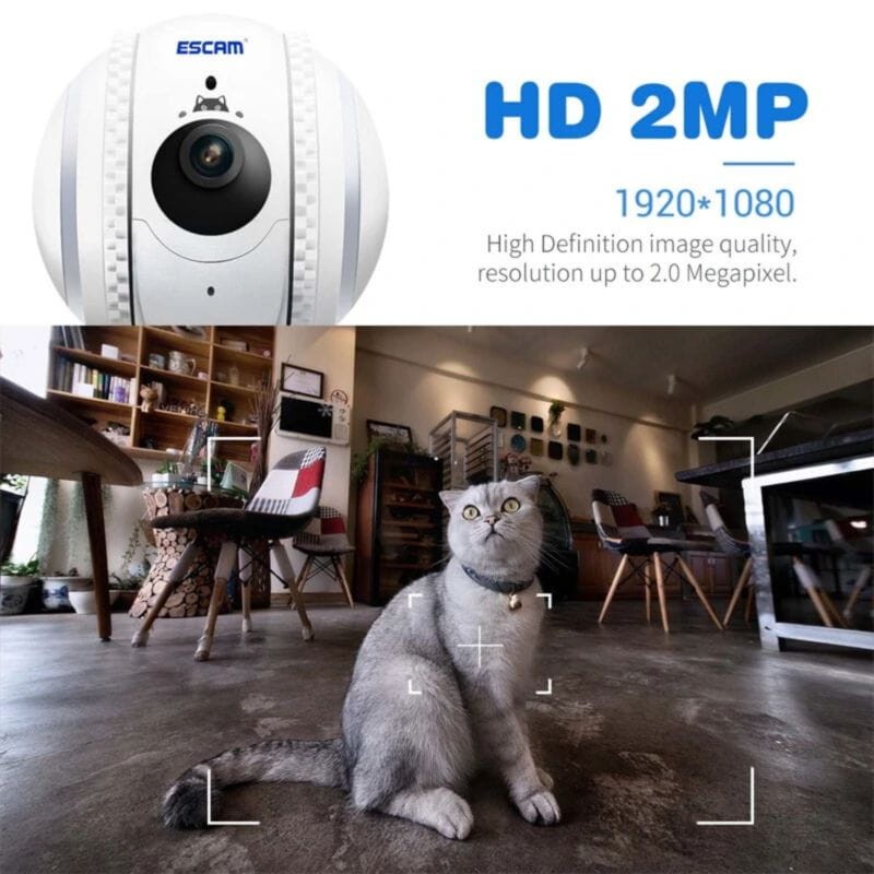 Escam QF011 2MP Wifi Blanco - Cámara para mascotas - Ítem4