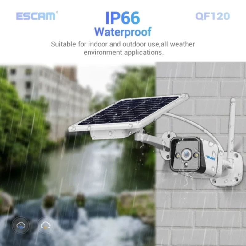 Escam QF120 2MP 1080p Wifi Visión nocturna Panel Solar Blanco - Cámara de vigilancia - Ítem11