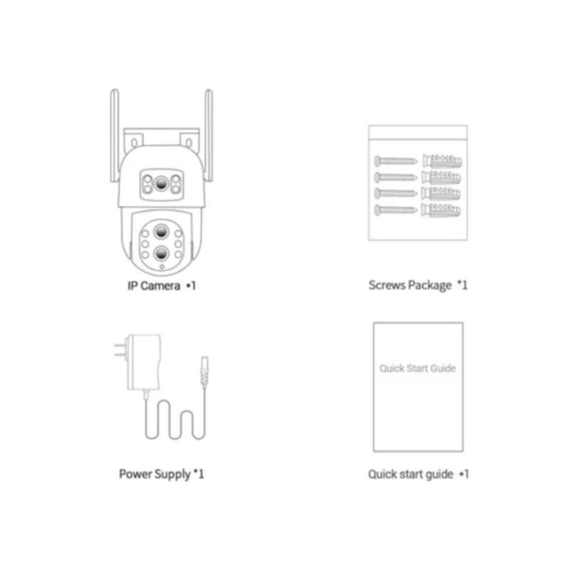 Escam QF500 5+5 MP Dual Lens WiFi Blanc - Caméra de sécurité - Ítem12