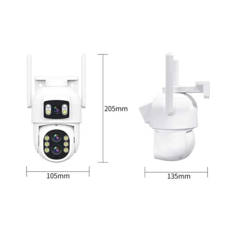 Escam QF500 5+5 MP Dual Lens WiFi Blanc - Caméra de sécurité - Ítem3