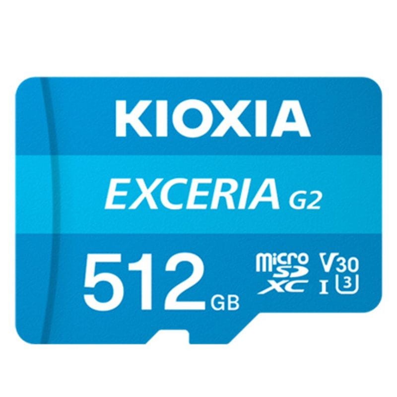 Kioxia Exceria G2 512 GB Clase 10 UHS-I U3 V30 A1 Azul - Tarjeta microSD - Ítem