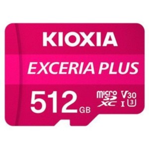 Kioxia Exceria Plus 512 GB Class 10 UHS-I U3 V30 A1 Rose - Carte microSD