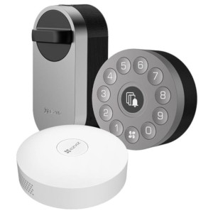 EZVIZ CS-DL01S + DL01CP + A3-BK Gris - Kit de verrouillage intelligent avec clavier et interrupteur de liaison