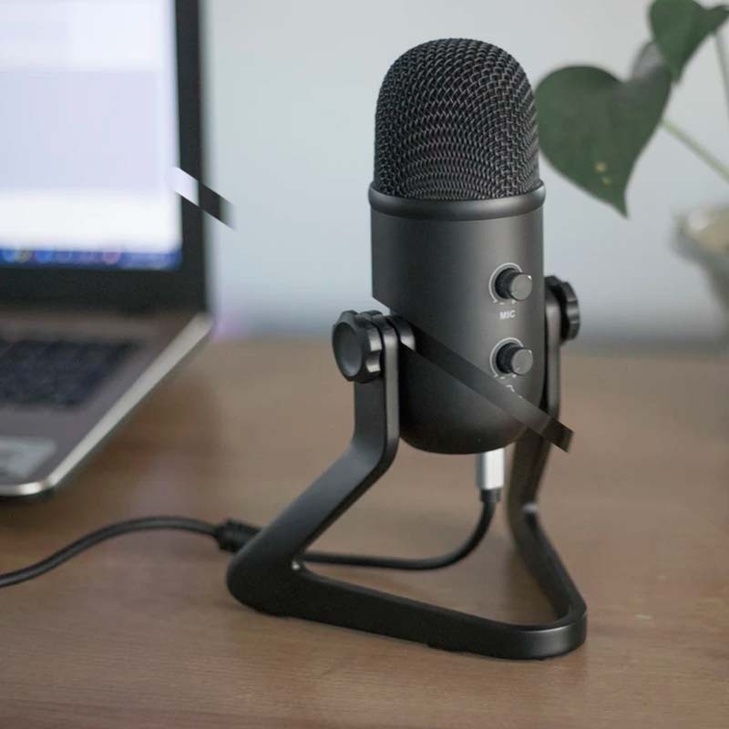  FIFINE Micrófono de podcast USB para grabación en