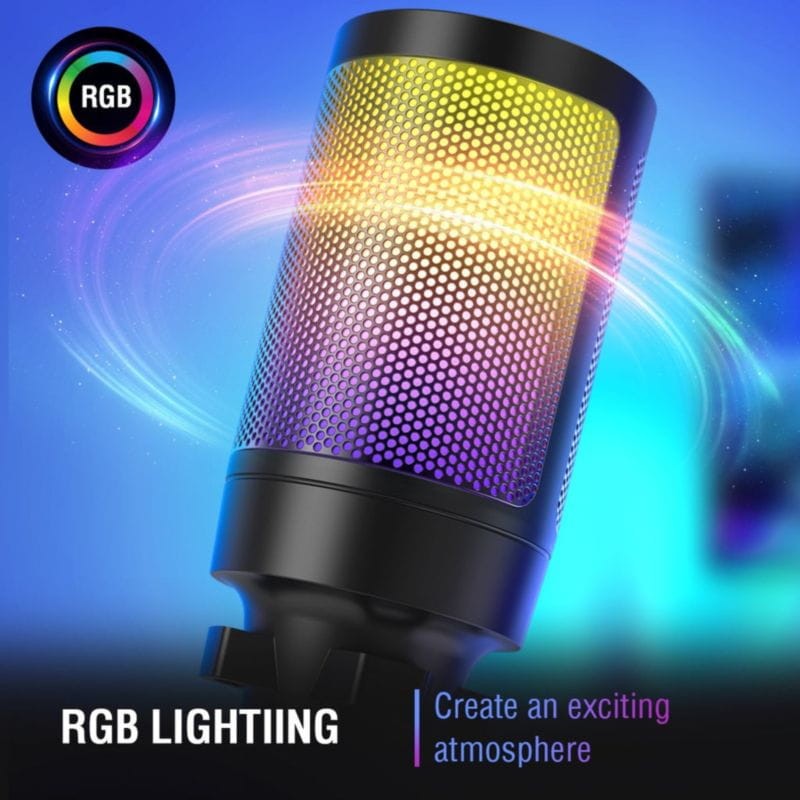 Fifine A6V RGB Noir- Microphone pour joueurs - Ítem8