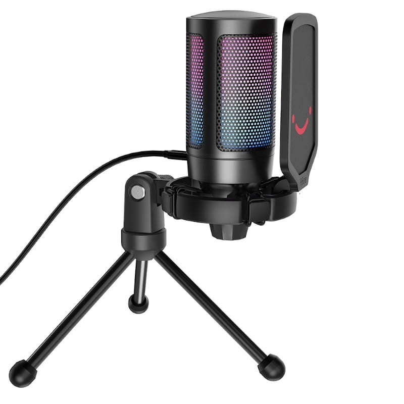 Fifine AmpliGame A6 - Lumières LED RVB - Microphone à condensateur