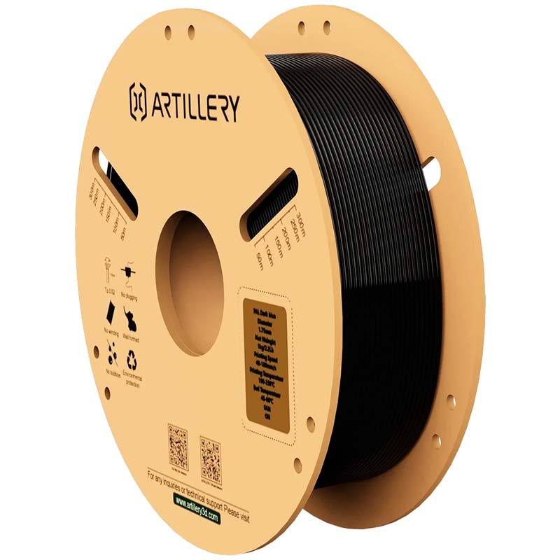 Filament ARTILLERY PLA Noir - 1.75mm - Bobine de 1kg - Compatible avec imprimantes 3D FDM - Ítem