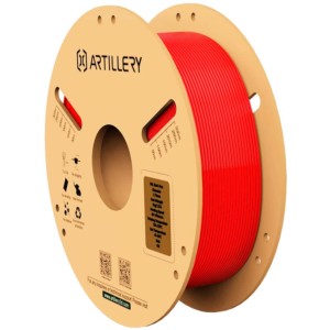 Filamento ARTILLERY PLA Vermelho - 1.75mm - Bobina de 1kg - Compatível com impressoras 3D FDM