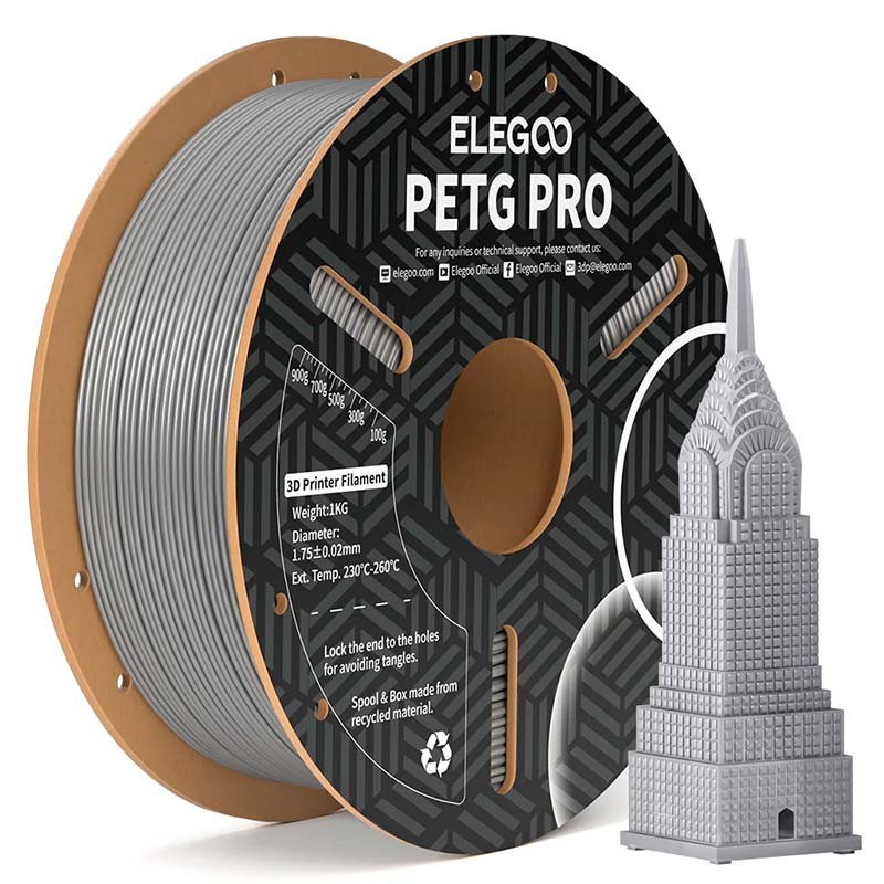 ELEGOO PETG Pro Cinzento para Impressoras 3D FDM - Filamento 1.75mm Bobina de 1kg - Item6