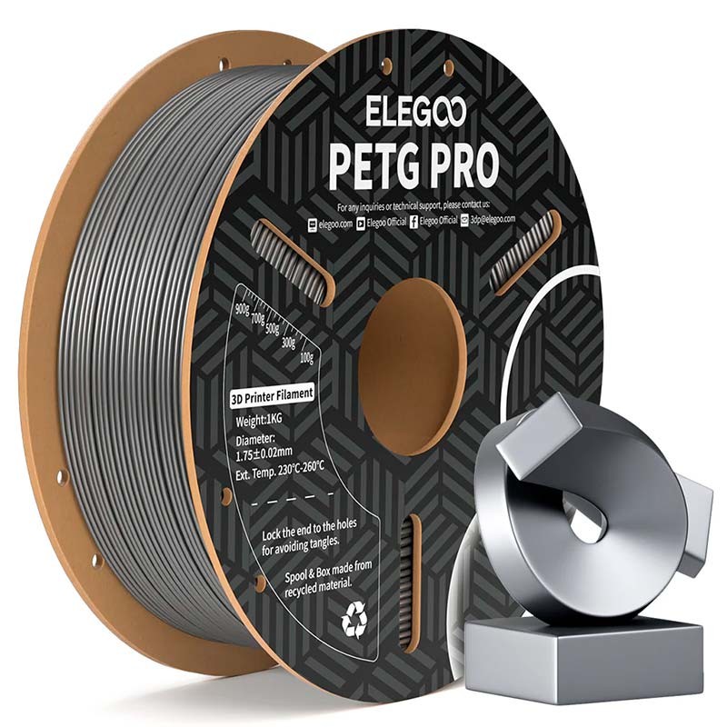 ELEGOO PETG Pro Argent pour Imprimantes 3D FDM - Filament 1.75mm Bobine de 1kg - Ítem6