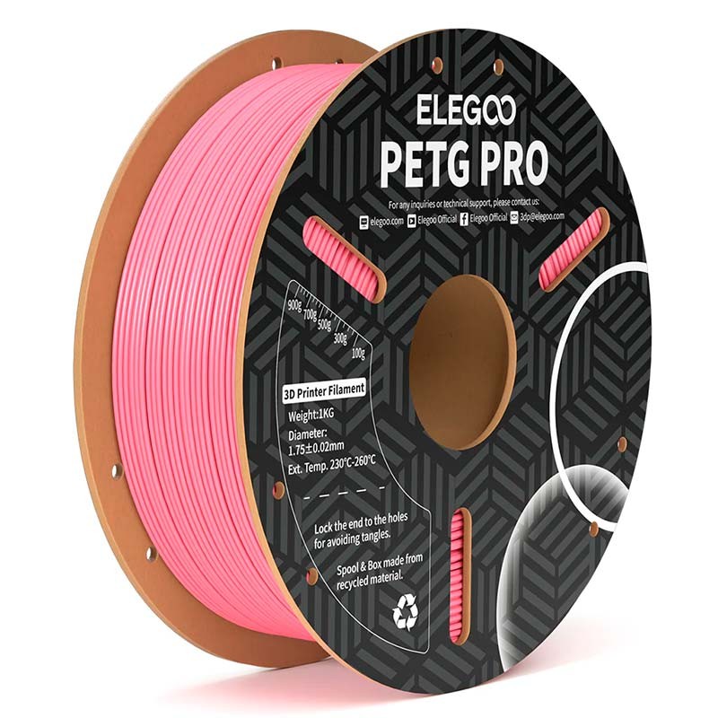 ELEGOO PETG Pro Rose pour Imprimantes 3D FDM - Filament 1.75mm Bobine de 1kg - Ítem