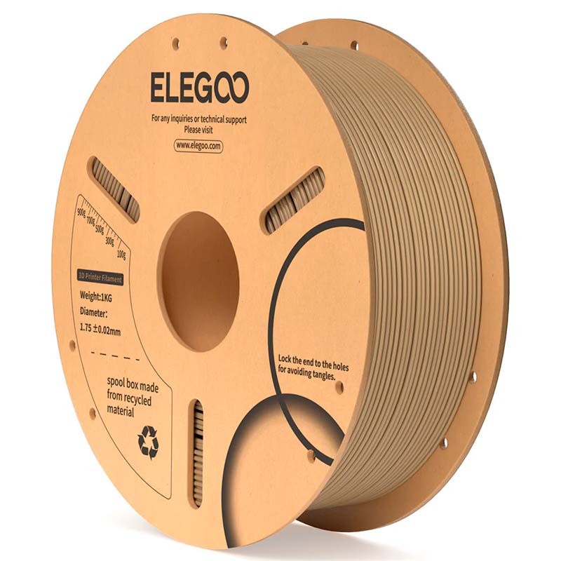 ELEGOO PLA Madera para Impresoras 3D FDM - Filamento 1.75mm Bobina de 1kg - Ítem