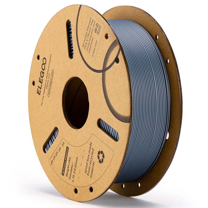 ELEGOO PLA Argent pour Imprimantes 3D FDM - Filament 1.75mm Bobine de 1kg - Ítem