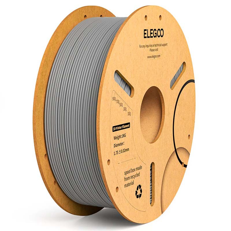 ELEGOO PLA Plus Gris pour Imprimantes 3D FDM - Filament 1.75mm Bobine de 1kg - Ítem