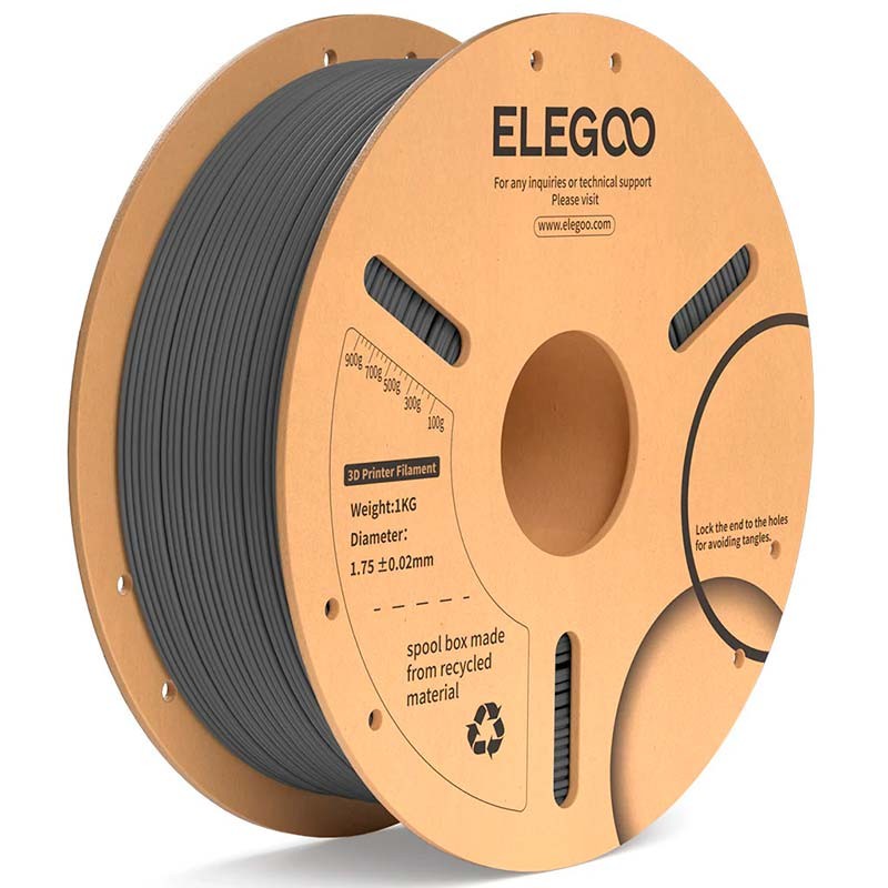 ELEGOO PLA Plus Gris Spatial pour Imprimantes 3D FDM - Filament 1.75mm Bobine de 1kg - Ítem