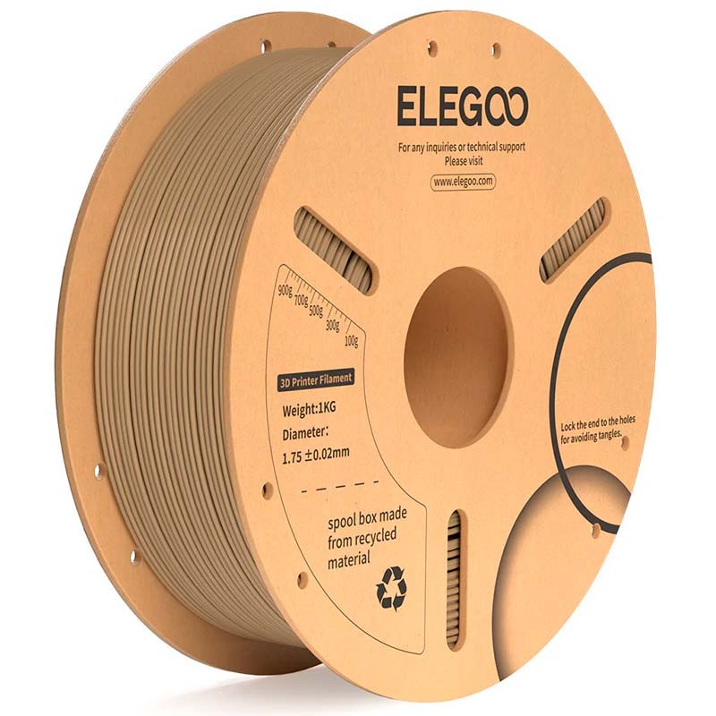 ELEGOO PLA Plus Bois pour Imprimantes 3D FDM - Filament 1.75mm Bobine de 1kg - Ítem