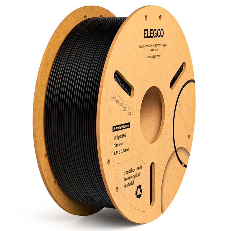 ELEGOO PLA Plus Noir pour Imprimantes 3D FDM - Filament 1.75mm Bobine de 1kg - Ítem