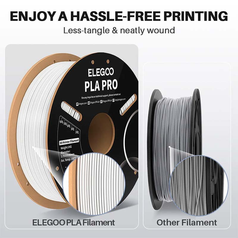 ELEGOO PLA PRO Branco para Impressoras 3D FDM - Filamento 1.75mm Bobina de 1kg - Item2