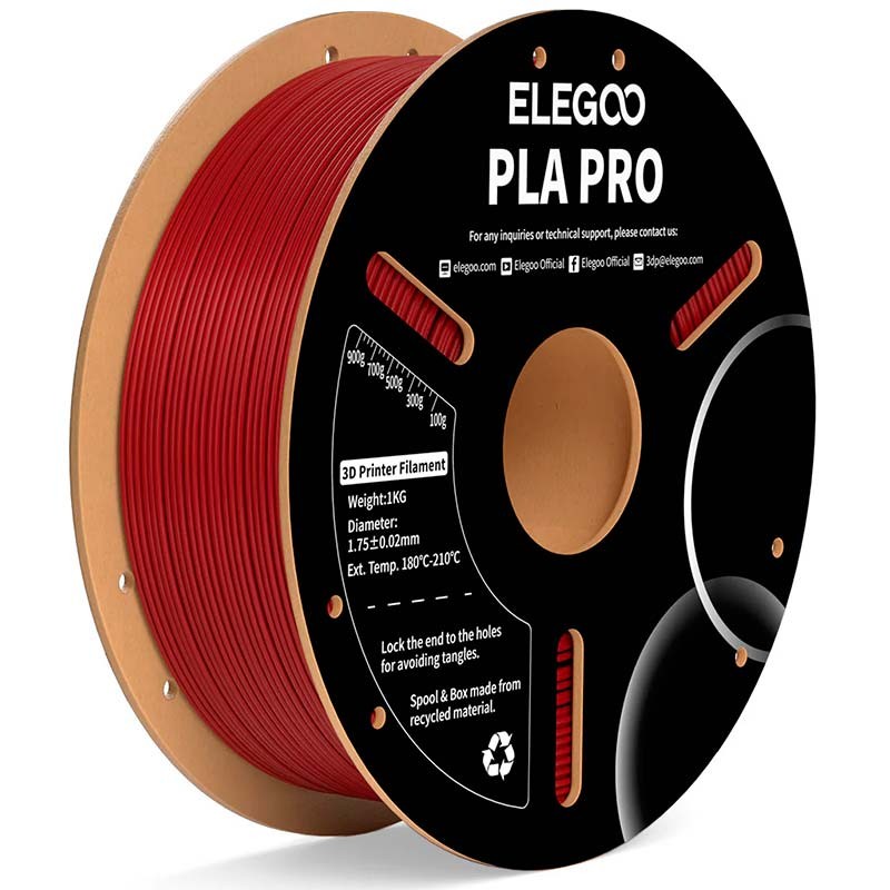 ELEGOO PLA PRO Grenat pour Imprimantes 3D FDM - Filament 1.75mm Bobine de 1kg - Ítem