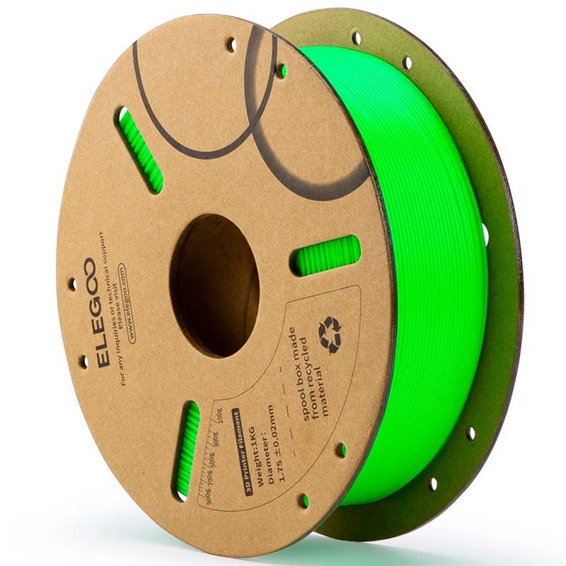 ELEGOO PLA Verde para Impressoras 3D FDM - Filamento 1.75mm Bobina de 1kg - Item