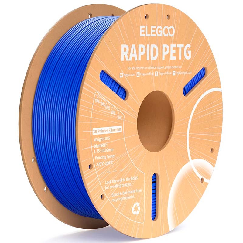 ELEGOO Rapid PETG Bleu pour Imprimantes 3D FDM - Filament 1.75mm Bobine de 1kg - Ítem