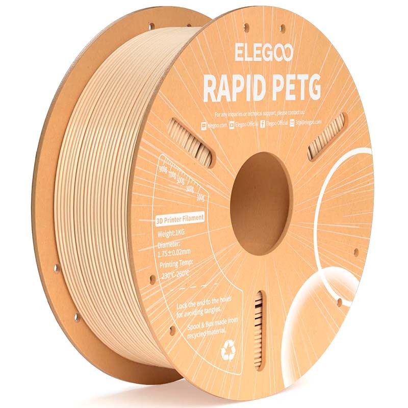 ELEGOO Rapid PETG Beige pour Imprimantes 3D FDM - Filament 1.75mm Bobine de 1kg - Ítem