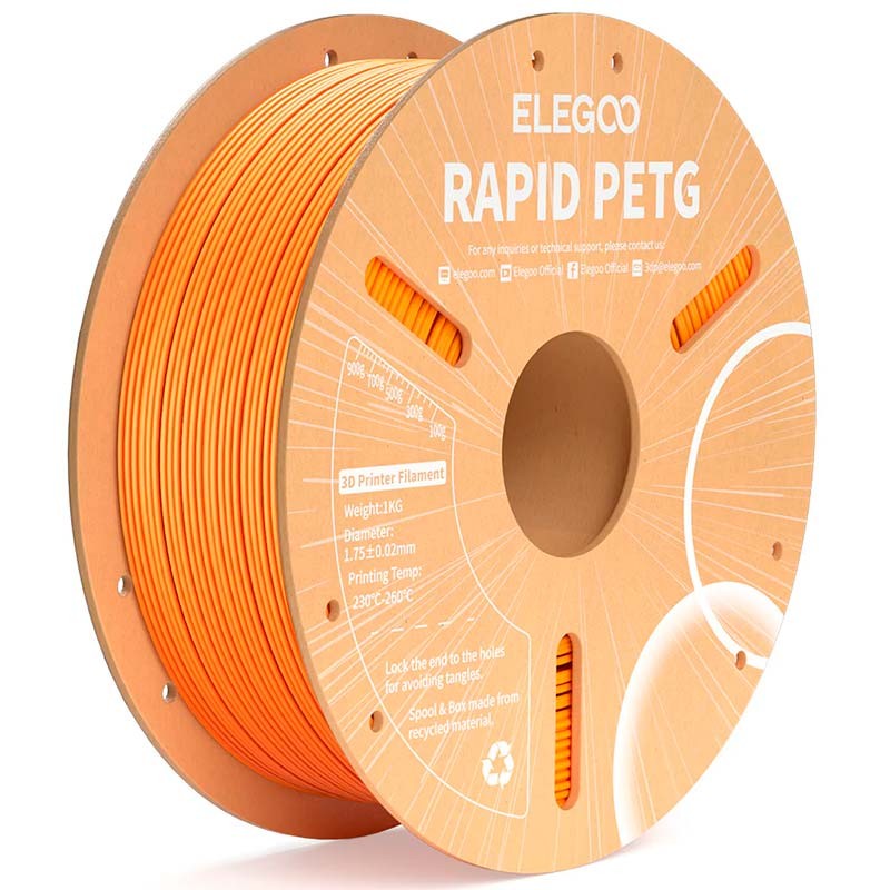 ELEGOO Rapid PETG Orange pour Imprimantes 3D FDM - Filament 1.75mm Bobine de 1kg - Ítem