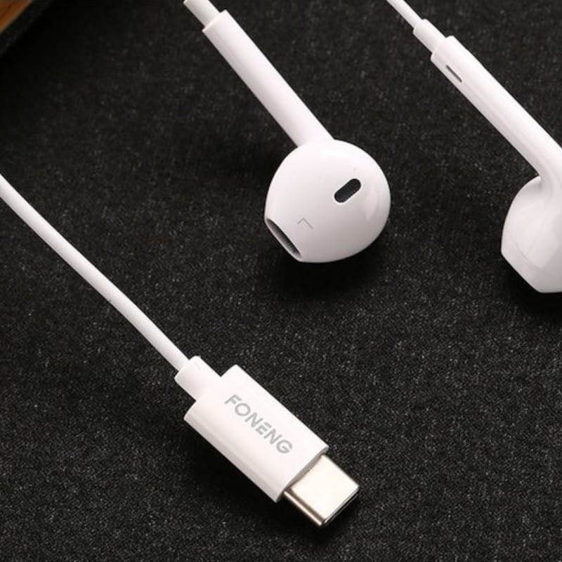 Foneng T15 USB-C 1.2m Blanco - Auriculares con cable - Ítem1