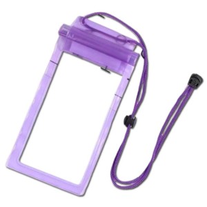 Funda Móvil Impermeable Acuática Colgante Universal Púrpura