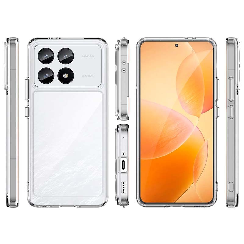 Capa Antichoques Premium para Xiaomi Poco F6 Pro 5G Transparente - Item1