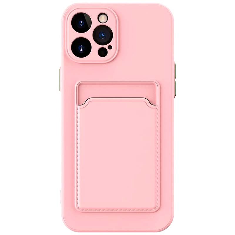 Coque en silicone rose avec porte-cartes pour iPhone 14 Pro - Ítem