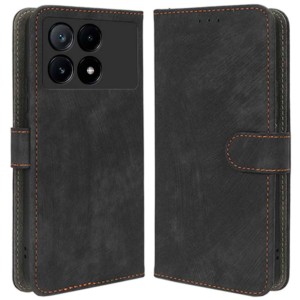 Capa preta 360º Protection tipo livro para Xiaomi Poco F6 Pro 5G