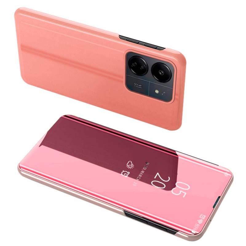 Coque à rabat Smart Mirror pour Xiaomi Redmi 13C Rose - Ítem1