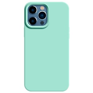 Funda de silicona semi-rígida Liquid Premium turquesa para iPhone 14 Pro