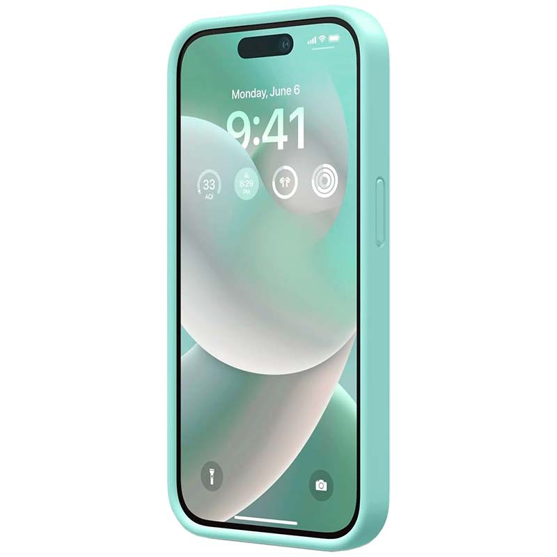 Funda de silicona semi-rígida Liquid Premium turquesa para iPhone 14 Pro - Ítem1