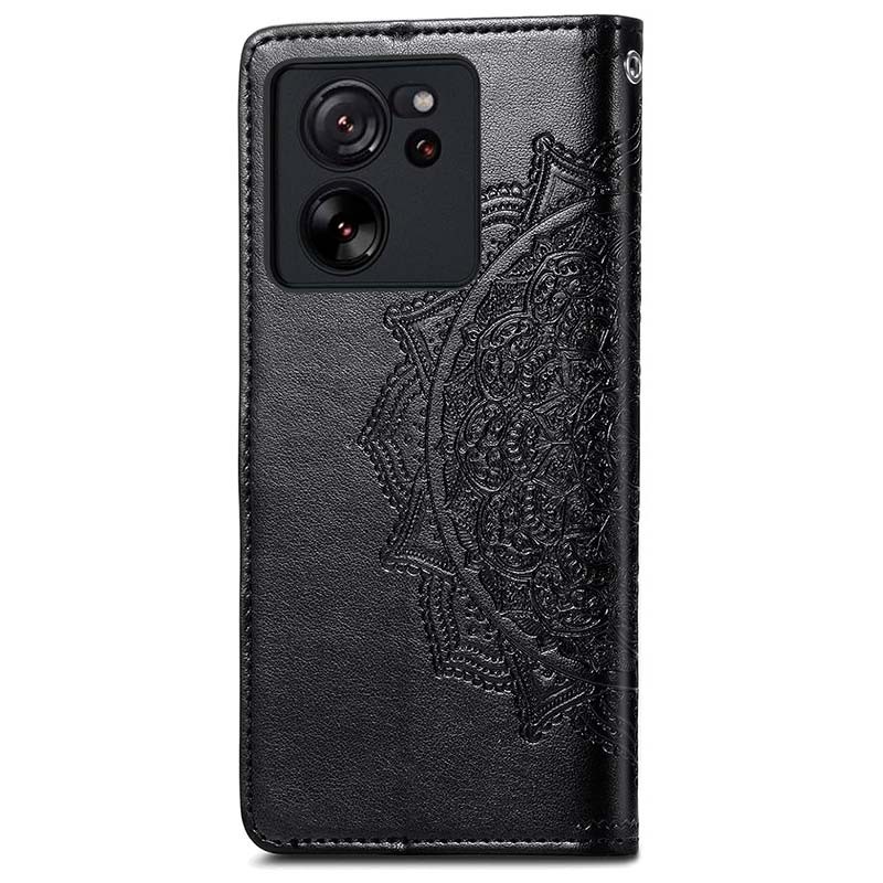 Funda negra Mandala tipo libro para Xiaomi 13T - Ítem1