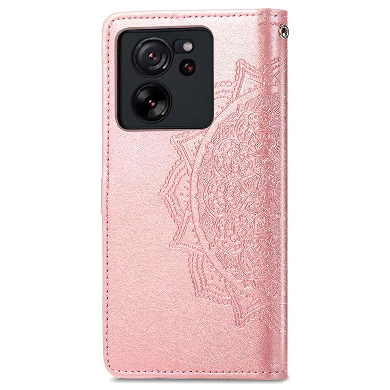 Funda rosa Mandala tipo libro para Xiaomi 13T - Ítem1