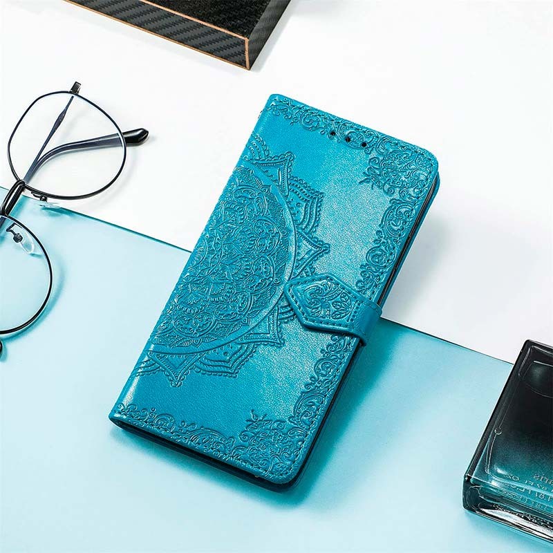 Étui bleu de type livre Mandala pour Xiaomi Poco F5 - Ítem3