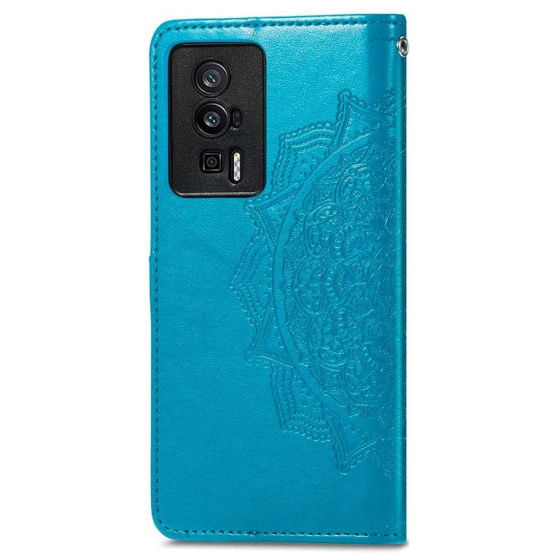 Étui bleu de type livre Mandala pour Xiaomi Poco F5 Pro - Ítem1