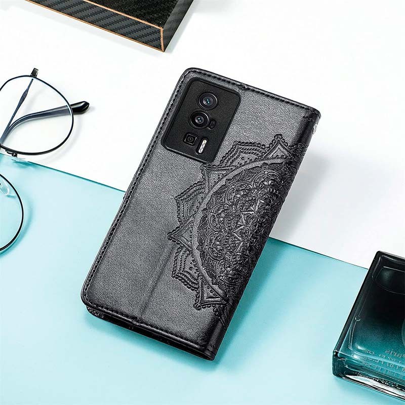 Étui noir de type livre Mandala pour Xiaomi Poco F5 Pro - Ítem4