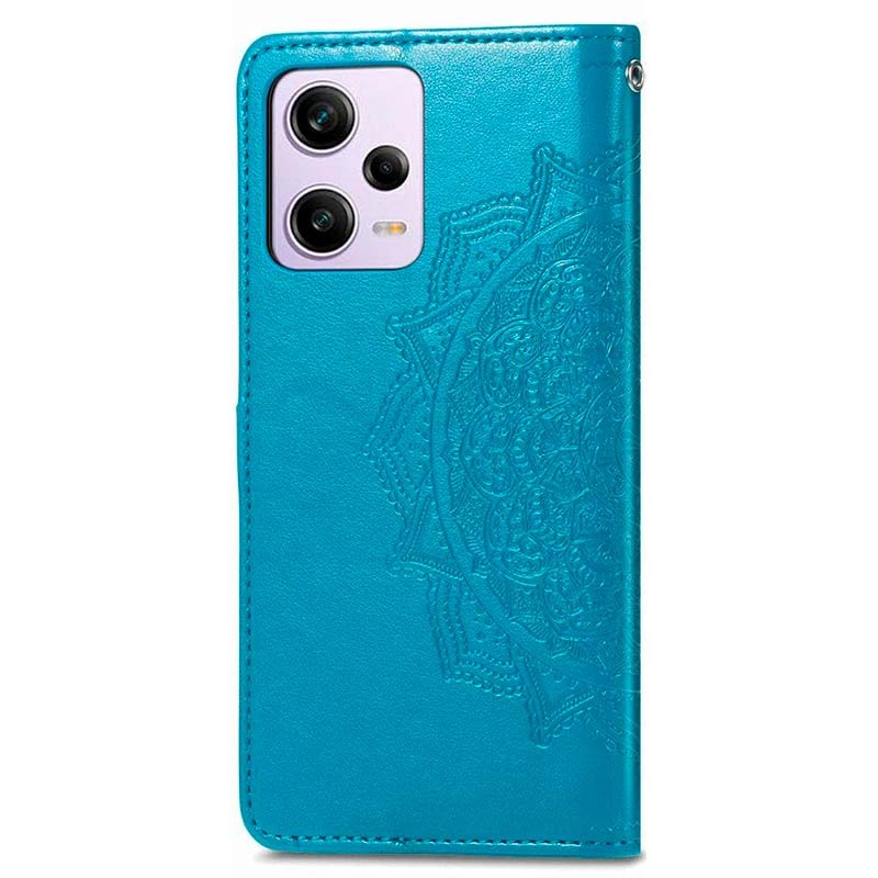 Étui bleu de type livre Mandala pour Xiaomi Redmi Note 12 5G - Ítem1