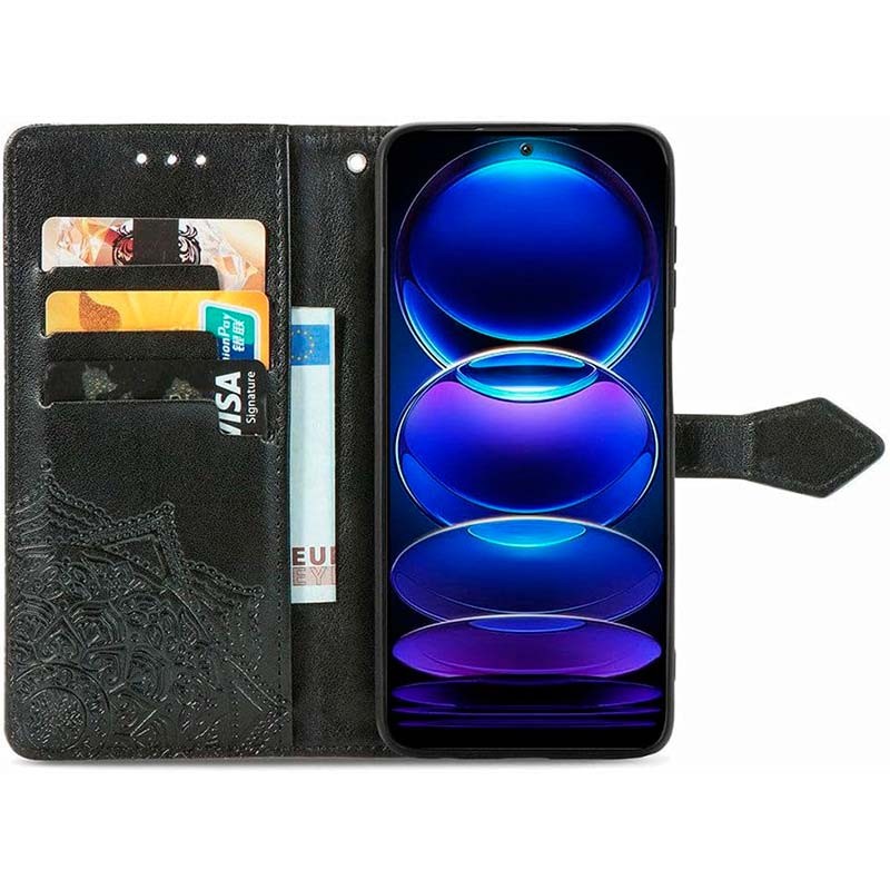 Étui noir de type livre Mandala pour Xiaomi Redmi Note 12 5G - Ítem2