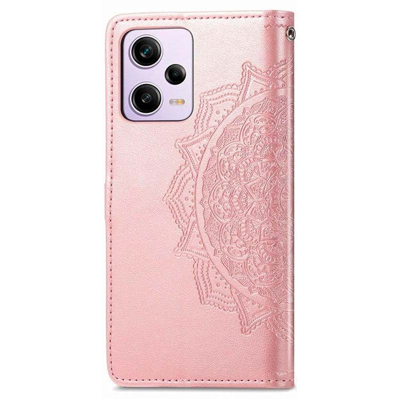 Étui rose de type livre Mandala pour Xiaomi Redmi Note 12 5G - Ítem1