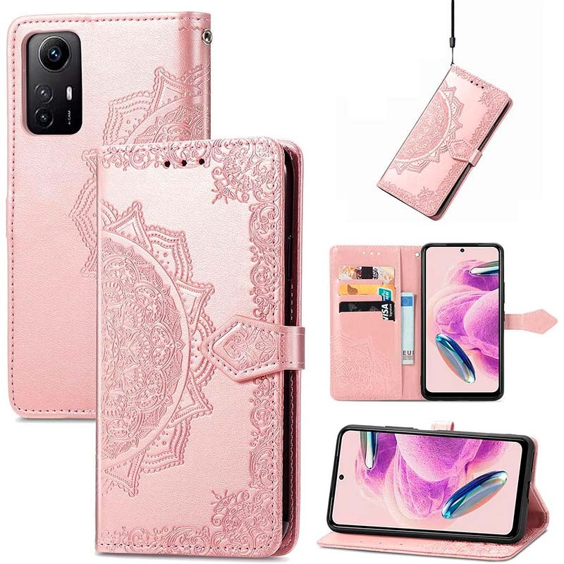 Étui rose de type livre Mandala pour Xiaomi Redmi Note 12S - Ítem2