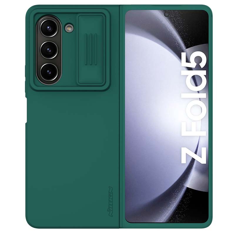 Capa de silicone CamShield Silky verde de Nillkin pour Samsung Galaxy Z Fold5 - Item