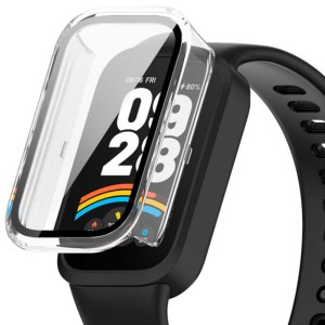 Coque PC + Verre Trempé Xiaomi Smart Band 9 Active / Redmi Band 3 Transparent