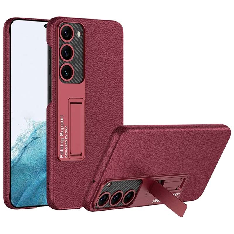 Coque en simili cuir avec support bourgogne pour Samsung Galaxy S23 - Ítem