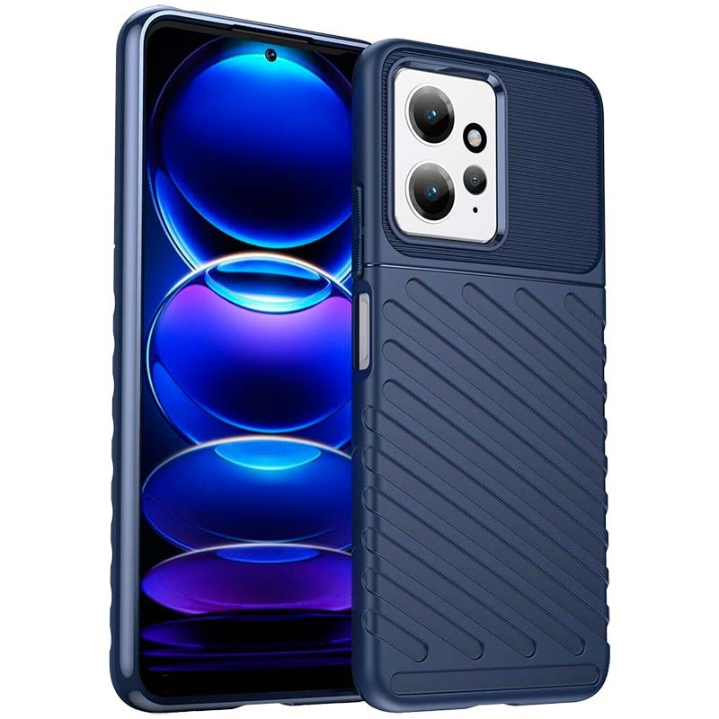 Coque en silicone bleue Shockproof Armor pour Xiaomi Redmi Note 12 4G - Ítem