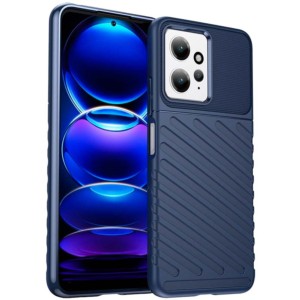 Coque en silicone bleue Shockproof Armor pour Xiaomi Redmi Note 12 4G