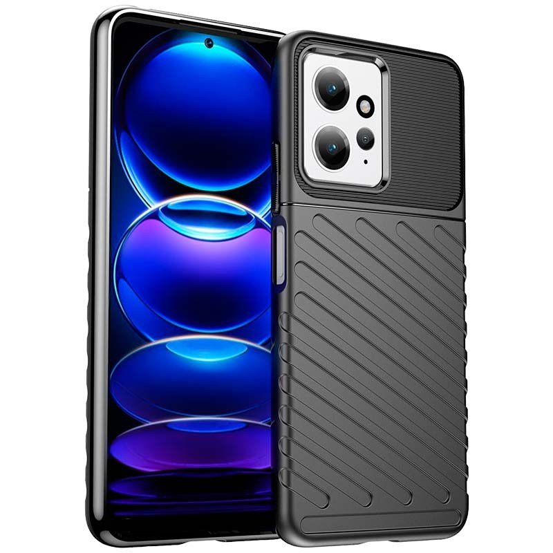 Coque en silicone noire Shockproof Armor pour Xiaomi Redmi Note 12 4G - Ítem